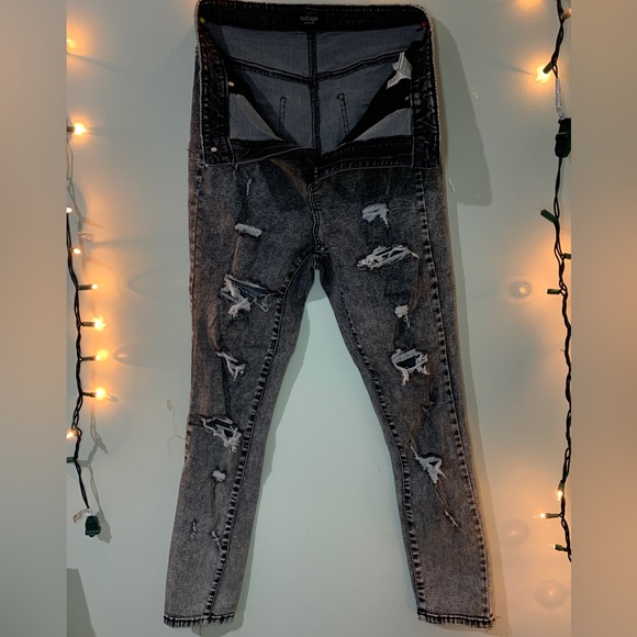 Refuge/bluenotes acid washed ripped skinny jeans size 13 - Picture 2 of 9